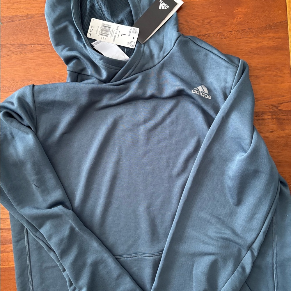 Adidas Teal Own The Run Hoodie